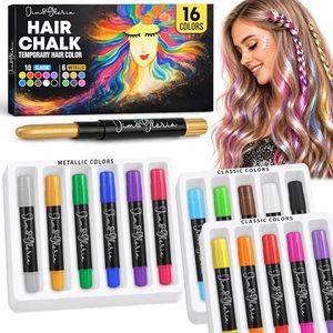 Jim&Gloria Hair Chalk For Girls, Temporary Hair Color Makeup Kit Gifts for Kids, Washable and Safe Hair Dye, Teen Girls Trendy Stuff, Things for Halloween Age 7 8 9 10 11 12 13 14 + Years Old Toy