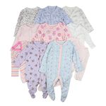 Ex UK Store Baby Girls Sleepsuits 3 Pack Babygrows TinyBaby - 36 Months New (MC Girls 3 Pack Sleepsuits - 0-3 Months)