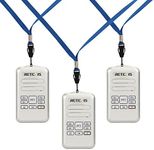 Retevis RT20 Rechargeable Walkie-Talkies,Wearable Walkie Talkie for Seniors Adults Elderly,USB-C,VOX,Keylock,Compact Mini 2 Way Radios for Skiing Gift(Silver,3 Pack)