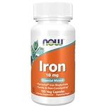 NOW Supplements, Iron 18 mg, Non-Co