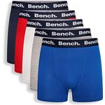 Bench Mens 'Acura' Cotton Boxer Shorts, 5 Pack, XXL, Assorted Colours