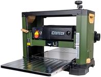 Cutech 40800H 13-Inch Spiral Cutterhead Benchtop Planer with 26 Tungsten Carbide Inserts, 2-Speed Feed Rate, Snipe Minimizer, and Board Return Rollers (13-Inch 2-Speed (Rifle Green))