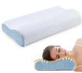 Ecosafeter 2024 New Upgrade Memory Foam Pillow- Cervical Orthopedic Deep Sleep Neck Pillow, Prime Supportive Washable Hypoallergenic Pillow