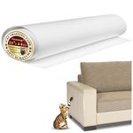 Vexong Anti Cat Scratching Pads Deterrent Tape Furniture Protectors from Cats Transparent Self-Adhesive Pet Training Tape (13In x 14FT)