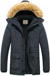 WenVen Men's Winter Warm Coat Puffe