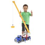 DRIVEN by Battat – Large Toy Crane Truck for Kids – Jumbo Toy Construction Vehicle – Lights & Sounds – Movable Parts – 3 Years + – Jumbo Crane Truck