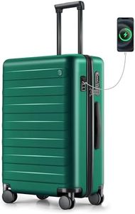 NINETYGO Carry on Luggage 22x14x9 Airline Approved, 20 Inch Hardshell Spinner Hardside Suitcase with Wheels, USB Port, TSA Lock for Travel Quick Getaway Business, Emerald Green