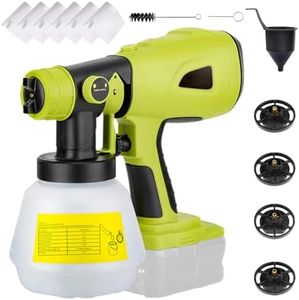 AIMALL Cordless High Pressure Airless Spray Gun Paint Sprayer, 1000mL Container, Adjustable Nozzle, Compatible with Ryobi 18V Battery for Home and Outdoor Projects