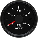 Geloo 52mm Marine Voltage Gauge 8-16 Volt Meter Gauges Boat Car Voltmeter Gauge Set with 7 Colors Backlight Waterproof Voltmeter Gauges Indicator 9-32V