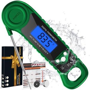 AMMZO Digital Meat Thermometer for Grilling, Candy Thermometer Instant Read Food Thermometer Waterproof with Backlight for Cooking, Deep Fry, BBQ, Grill, Smoker and Roast (Green)