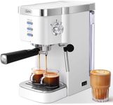 Gevi Espresso Machine 20 Bar High Pressure,Super Automatic Espresso Machines with Milk Frother Steam Wand,Cappuccino & Latte Maker with Volume Control for Home,Espresso Maker，Gift for Coffee Lover