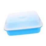 Baby Bottle Drying Racks with Cover Plastic Bottle Storage Box Baby Dinnerware Organizer Cutlery Utensil Tableware Holder for Countertop-Color Random