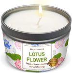 Magnificent 101 Long Lasting Lotus Flower Aromatherapy Candle | 6 Oz - 35 Hour Burn Time | Paraffin Free, All Natural & Organic Soy Wax Candle for Desire Surrendering, Manifestation & Purification