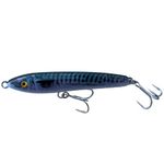 Lazy Lures - The Reaper Range, Top Water Wooden Lures For Seabass, 12cm In Length And 22g In Weight, Equipped With Extra Strong Treble Hooks (Blue)