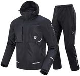 RIDEIRON Rain Suit Motorcycle Rain Gear Waterproof Jackets Pants Lightweight Durable Rainwear Outdoor Fishing Hiking for Men Women