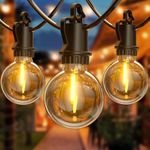 Desidiya® Outdoor String Lights 25 Feet G40 Globe Ball Lights with 25 Edison Bulbs Outdoor String Light Waterproof Patio Lights Balcony Lighting Backyard Porch Cafe Party Diwali Lights Home Decoration