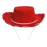 Child's Red Cowboy Hat - Pack of 1 - Cowboy and Cowgirl Hat Accessory - Perfect for Wild West and Cowboy Themed Parties, World Book Day or Any Other Fancy Dress Event