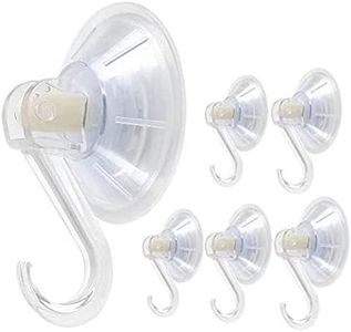 1st choice Clear Plastic Suction Cup Hook, oobest 6 Pack Ultra Heavy Duty Hooks Strong Power Lock Hooks Vacuum Traceless Hooks Smooth Waterproof Oil-Proof Wall Shower Kitchen Window Bathroom Holder