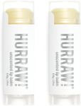 Hurraw! Unscented Lip Balm, 2 Pack: Organic, Certified Vegan, Cruelty and Gluten Free. Non-GMO, 100% Natural Ingredients. Bee, Shea, Soy and Palm Free. Made in USA