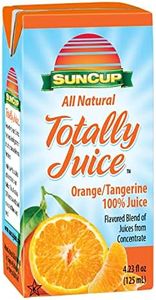 SunCup Totally Juice - 40 Pack / 4.23 oz Juice Box w/Straw (Orange Tangerine 100% Juice)