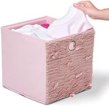 Noa Store Set of 2 Pink Toy Box for Girls - 130 Liters Large Toy Storage with Removable Dividers for Easy Sorting - Stylish Textile Toy Bins and Chests - Ideal for Playroom Bedroom Living Room
