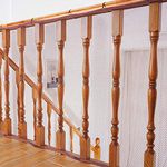 Banister Guard for Baby - 10ft x 3ft, Child Safety Net, Stair Railing Proof Mesh for Kids, Toys, Pets - Dark Brown