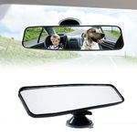 Rear View Mirror for Driving Test, VAKOWOO Rear View Mirror, Driving Instructor Learner Examiner Mirror, Adhesive Interior Suction Cup Rearview Mirror Car Mirror for Driving Test and Lesson