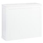 woodluv White Shaker Slimline MDF Multi-purpose Bathroom Storage Unit, 49.5cm x 16cm x 40cm