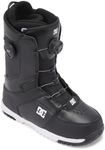 DC Shoes Men's Control BOA Snowboard Boots - Micro-Adjustable Stable Snowboarding Boot with Lightweight Multi-Layer Liner & Molded Insole - Black/Black/White, 9.5