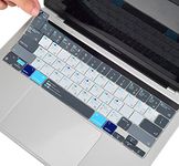 MacBook Pro 13 Shortcuts Keyboard Cover Skin for 2024 MacBook Pro 13 inch M2 A2338 2023 2022 2021 2020 M1 A2338 A2289 A2251 & MacBook Pro 16" A2141 Touch Bar MAC OS Shortcut Keyboard Protector Skin