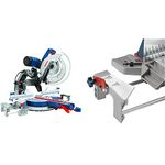 BOSCH GCM12SD 15 Amp 12 Inch Corded Dual-Bevel Sliding Glide Miter Saw + Bosch MS1234 Miter Saw Length Stop