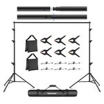 NEEWER 8.5x10ft Adjustable Backdrop Stand Kit, Photography Background Support System with 4 Crossbars, 6 Spring Clamps, 6 Backdrop Clips, 2 Sandbags, and Carrying Bag for Photo Video Party Ceremony