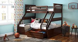 BL WOOD Double Sheesham Bunk Bed With Storage - ( Brown)