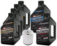 MaximaHiflofiltro VTTOCK24 Complete Engine Oil Change Kit for V-Twin Synthetic Blend Harley Davidson Twin Cam, 6 quart