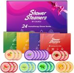 CALM2U Shower Steamers Aromatherapy 24 Pack - Stocking Stuffers for Adults, Christmas Gifts for Women and Men, Birthday Gifts for Women, Self Care & Stress Relief, Cadeau Femme