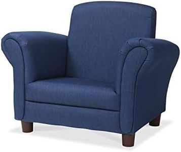 Melissa & Doug Denim Fabric Child’s Armchair (Kid’s Furniture, 23”L x 17.5”W x 18.3”H) - Children's Furniture, Child's Reading Chair, Chairs For Toddlers, Oversized Kid's Armchair