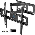 PERLESMITH TV Wall Bracket for 26-60 inch TVs, Swivel Tilt TV Bracket up to 40kg, TV Wall Mount with Tool-free Tilt Adjustment, TV Mount with Spirit Level, Max VESA 400x400mm