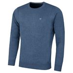 Calvin Klein Mens Crew Neck Sweater - Denim Marl - XL