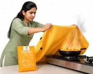 SAFEYURA Fire Blanket for Home Kitchen Silicone Coated fire Extinguisher Safety Blanket 1x2 Mtr Pack of 1