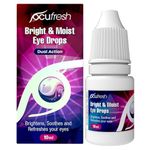 Ocufresh Bright & Moist Eye Drops | for Dazzling White Eyes | Whitens red Eyes | Added Moisturising Formulation | Easy to Carry on-The-go | Gentle on Eyes | Suitable for All Eye Colors | 10ml