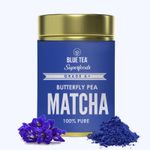 BLUE TEA - Butterfly Pea Powder Matcha (1.76 Oz) | BLACK DEALS FRIDAY | FLAVORFUL DELIGHT | Flower Based - Caffeine Free - Non-GMO - Vegan - Gluten Free - Versatile Brewing | Eco - Conscious Tin Packaging | Gift Pack