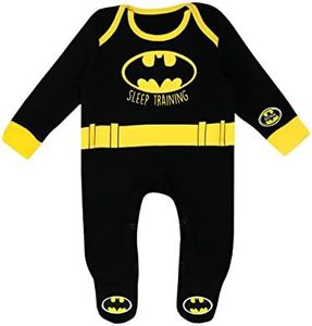 Batman - Dors Bien - DC Comics Batman - Bébé Garçon - Noir/Jaune,0-3 mois(3M)