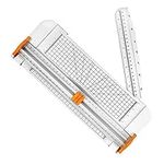 Paper Cutter, 12Inch A4 Paper Trimmer with Automatic Security Safeguard for Standard Cutting of Paper, Scrapbook, Craft Paper, Photos or Labels (White)