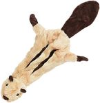 Best Pet Supplies, Inc. 2-in-1 Fun Skin Stuffless Dog Squeak Toy, Medium, Squirrel