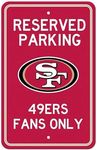 FANMATS 32176 San Francisco 49ers Parking Sign Décor 18in. X 11.5in. Lightweight