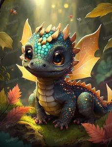 Forest Cute Dragon 500-Piece Adult Jigsaw Puzzle - Perfect for Fun Brain Puzzle Lovers | Vibrant Illustrations and Quality Pieces | Challenging and Relaxing | Great Gift Idea