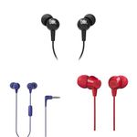 JBL C100SI Wired in Ear Headphones with Mic, Pure Bass Sound, One Button Multi-Function Remote,