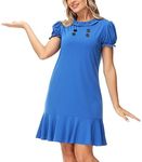 Remimi Adult Kids Lucy Costume Peanut Sally Dress Halloween Family Cosplay Outfits, Blue, Medium