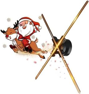 3D Hologram Fan,27.5“ Christmas Tree Holographic Fan Advertising Display with Remote,Hologram Projector with 700 Video Library,70CM Hologram Fan HD LED for Business Store Signs,Halloween