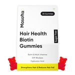 Masofta Hair Health Biotin Gummies for Hair Growth, with Biotin and DHT Blockers, Prevent Hair Fall, Keep Hair Healthy | 30 Gummies